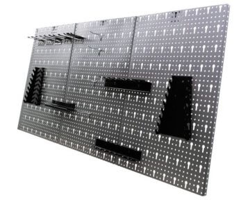 Ondis24 Werkstatteinrichtung mit LED Beleuchtung, 160 cm breit, Werkbank,  Werkzeugschrank, Werkzeugwand