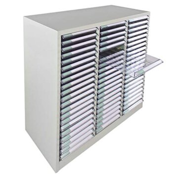 ADB Metall Schubladenschrank, Schubladencontainer, Schubladen-Box, für Büro Home Office, herausnehmbare PVC Schübe, Schreibtisch Container, SC3x21, auch für Werkstatt, Hergestellt in der EU - 3