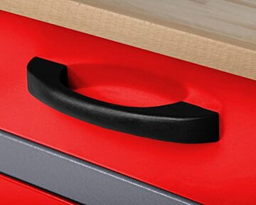 Ondis24 Werkbank rot Werktisch TÜV geprüft mit 4 Schubladen 60 x 60 cm Arbeitshöhe 85 cm - 4