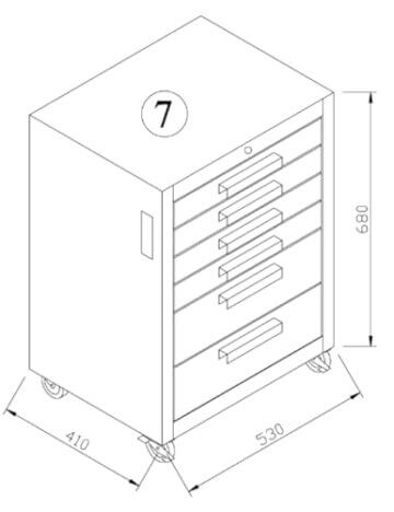 VITO Männerküche - 21-TLG Werkstatteinrichtung Set mit Schubladen ca. 473 x 50 x 200 cm, Garage Werkstatteinrichtung, Werkbank, Werkzeugschrank, Werkbank mit Holzarbeitsplatte - (VIAGCSETC) - 9